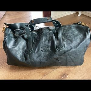 Large Green Leather Duffle